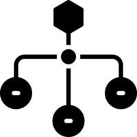solid icon for hierarchical structure vector