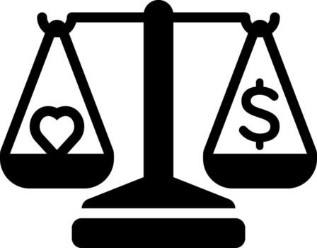 solid icon for value vector