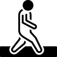 solid icon for walk vector