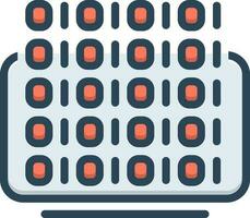 color icon for binary coding vector