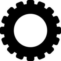 solid icon for gear vector