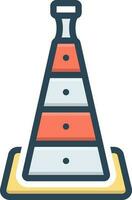 color icon for cone vector