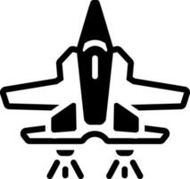 solid icon for jet vector