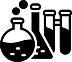 solid icon for laboratory vector