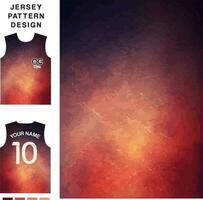 Abstract wall concept vector jersey pattern template for printing or sublimation sports uniforms football volleyball basketball e-sports cycling and fishing Free Vector.