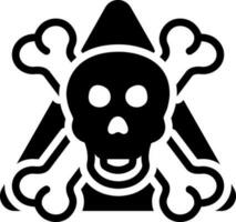 solid icon for danger vector