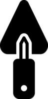 solid icon for trowel vector