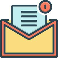 color icon for mail vector