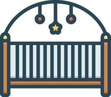 color icon for play pen vector