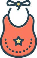 color icon for bib vector