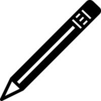 solid icon for pencil vector