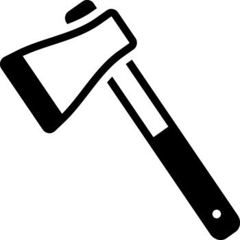 solid icon for axe vector