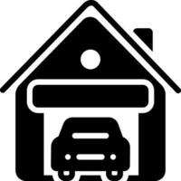 solid icon for garage vector