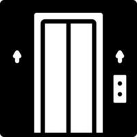 solid icon for elevator vector