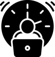 sólido icono para tiempo extraordinario vector