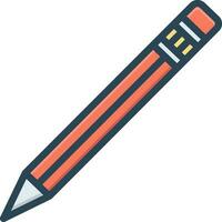 color icon for pencil vector