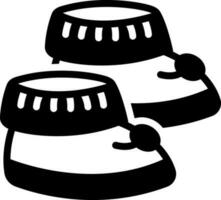 solid icon for booties vector