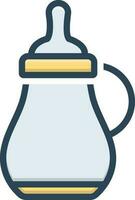 color icon for sippy cup vector