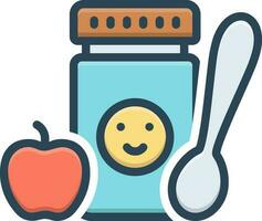 color icon for baby food vector