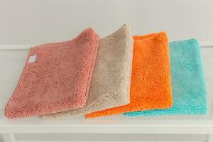 Stack of cleaning rags - Household chores and housekeeping photo