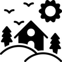 solid icon for habitat vector