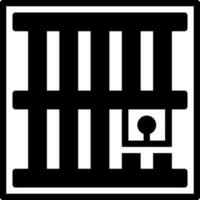 solid icon for jail vector