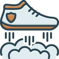 color icon for flying shoes vector