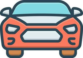 color icon for car vector