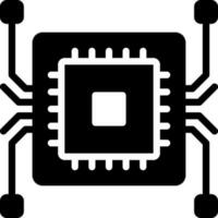 solid icon for chip vector