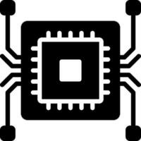 sólido icono para chip vector