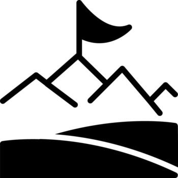 solid icon for objective vector
