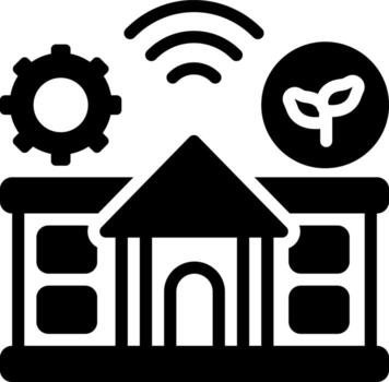 solid icon for facility vector