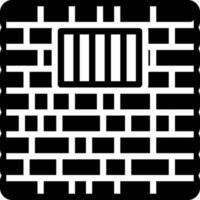 solid icon for jail vector