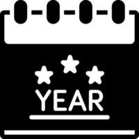 solid icon for year vector