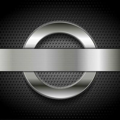 Abstract metallic hi-tech design on perforated background