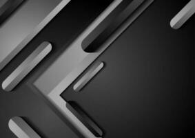 Black and grey abstract technology background vector