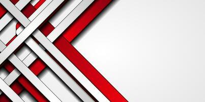 Red and grey stripes abstract tech background vector