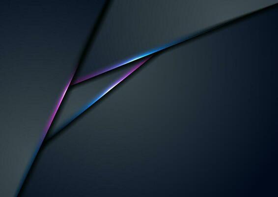 Dark blue corporate background with neon glowing lights
