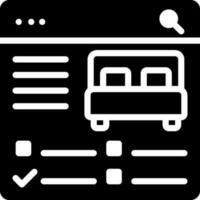 solid icon for reservation vector