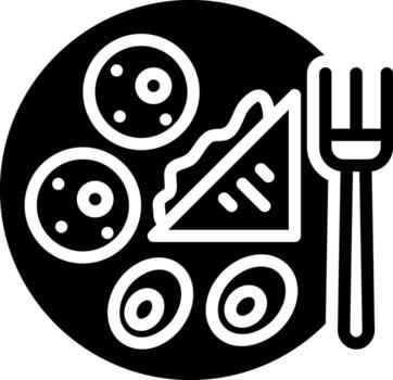 solid icon for breakfast vector