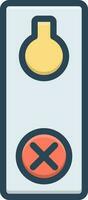 color icon for do not disturb vector