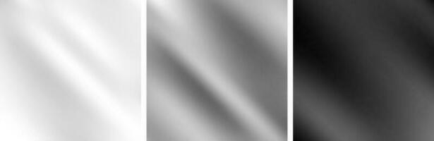 Grey metallic monochrome smooth gradient backgrounds vector