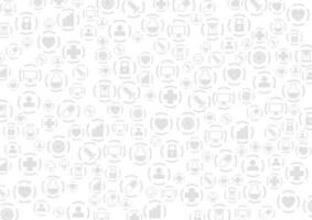 Grey medical icons vector abstract pattern design