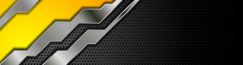Abstract metallic technology web banner design