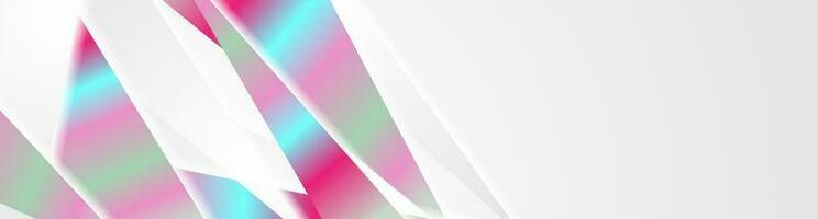 Grey and holographic foil colors abstract banner vector