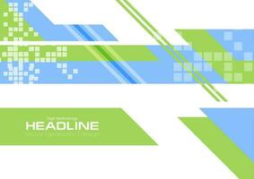 Green blue flat minimal technology background vector