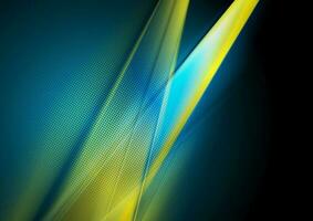 Dark blue and yellow abstract shiny background vector