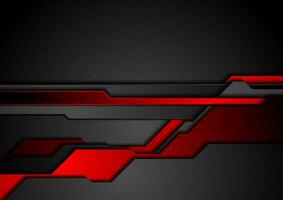 Red and black abstract technology background vector