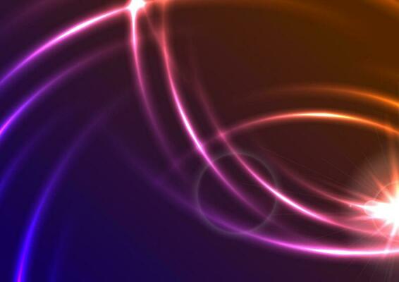 Glowing colorful neon blurred lines abstract background