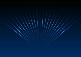 Dark blue abstract glowing neon laser rays background vector